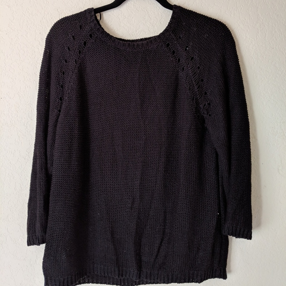 H&M Black Knit Sweater M